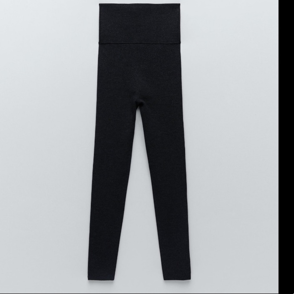 NWOT ZARA wool blend buttoned leggings - Picture 5 of 7
